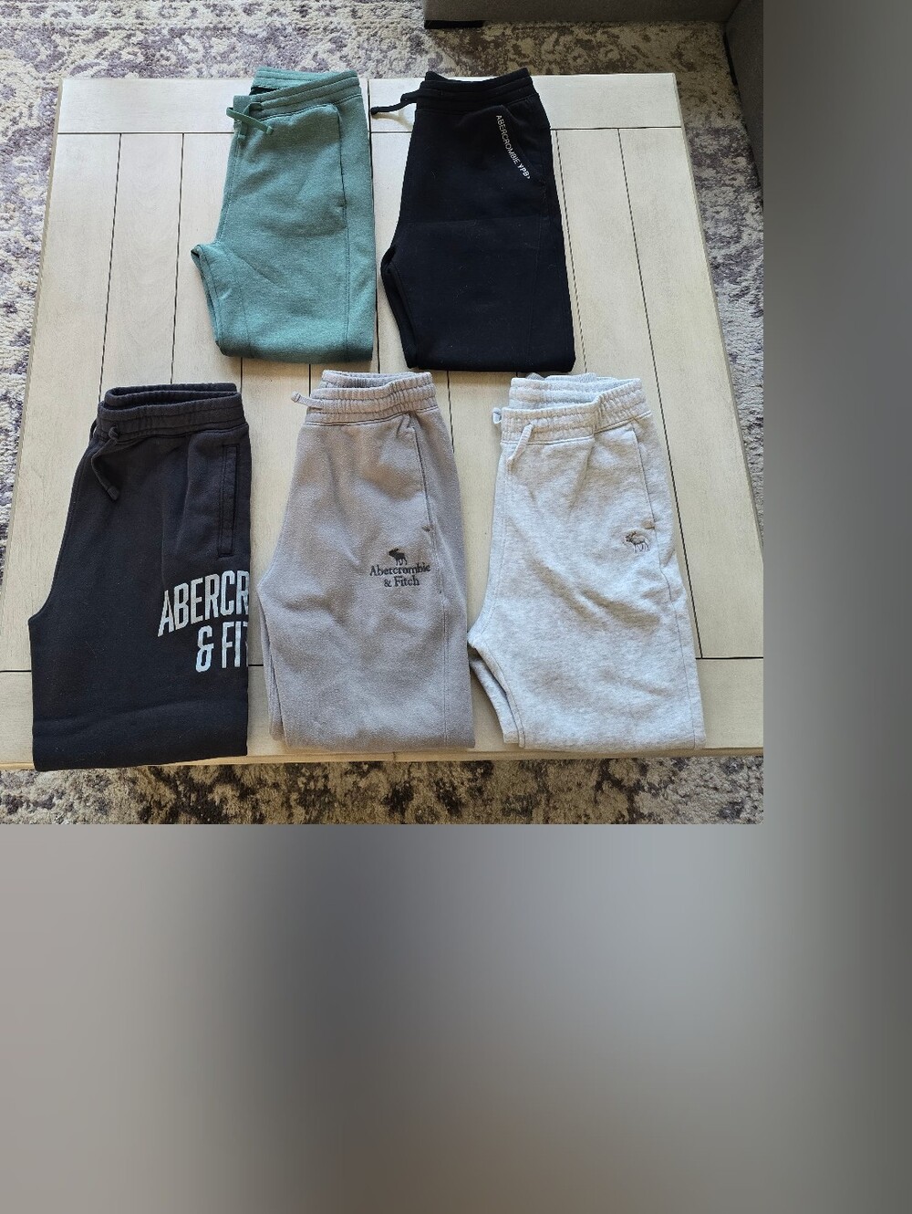 Abercrombie Kids Boys Sweatpants Size 11/12 โ 5 Pair Bundle โ YPB & Fleece